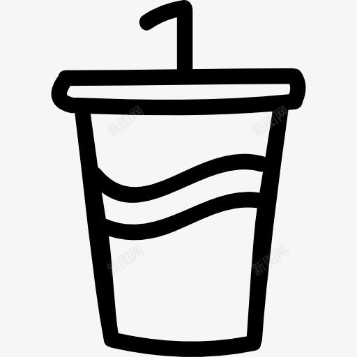 苏打玻璃吸管的手绘符号图标png_新图网 https://ixintu.com 手绘 汽水 玻璃 眼镜 符号 食品 饮料