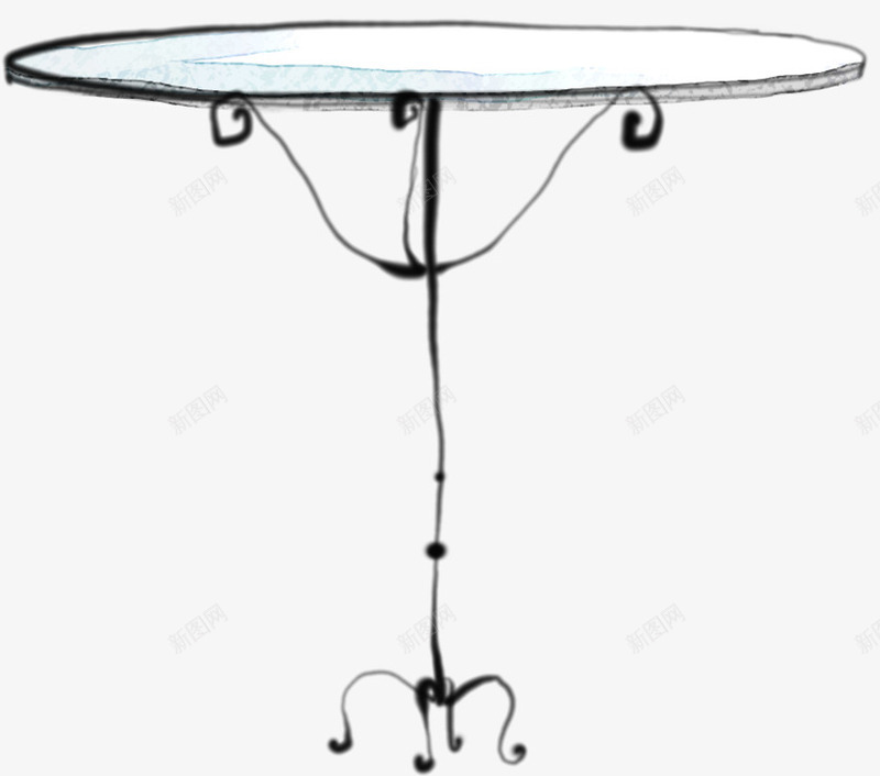 卡通手绘玻璃桌子png免抠素材_新图网 https://ixintu.com 卡通桌子 手绘家具 手绘桌子 水墨线稿桌子