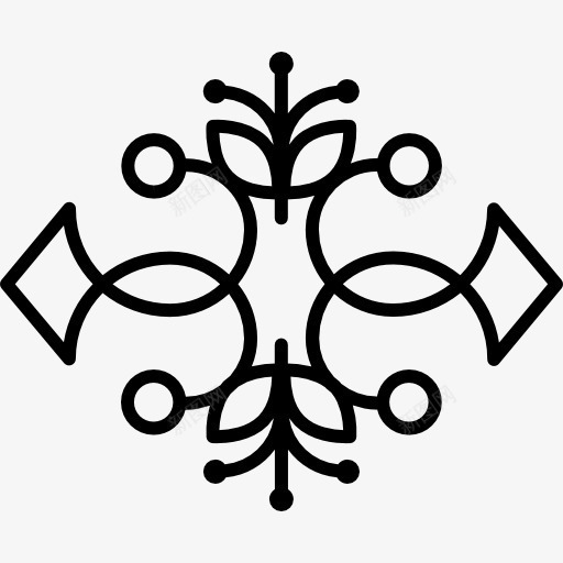 花艺双对称纹饰图标png_新图网 https://ixintu.com 双对称 对称 形状 点缀 花卉设计 花艺设计 装饰 观赏