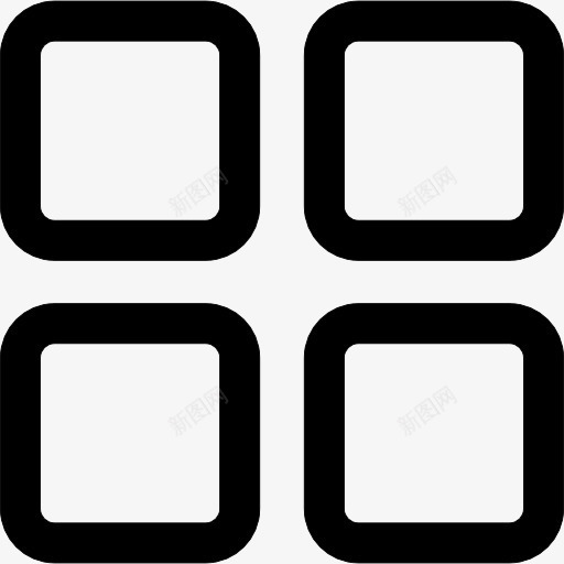 四个正方形按钮视图选项图标png_新图网 https://ixintu.com 四 广场 按钮 正方形标 界面 看 选择 通用接口