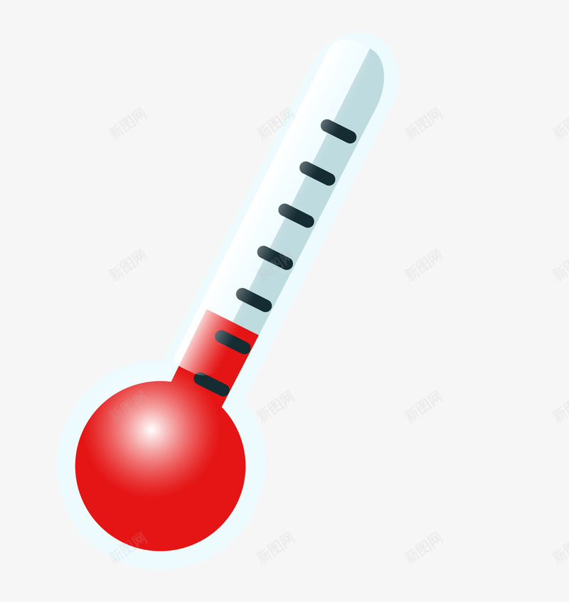 红色白色圆球温度测量器png免抠素材_新图网 https://ixintu.com 圆球温度 测量器 矢量图案 红色白色