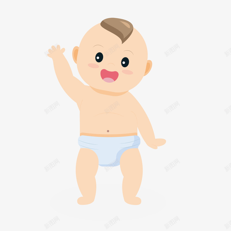 婴儿招手图标png_新图网 https://ixintu.com 可爱婴儿 婴儿 婴儿图标 婴儿宝宝 婴儿矢量 小婴儿 招手