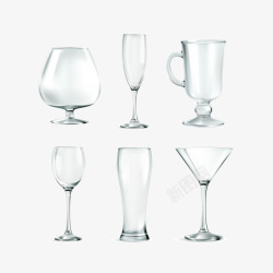 洋酒杯子素材透明玻璃杯子高清图片