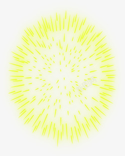 黄色爆炸光线七夕情人节素材