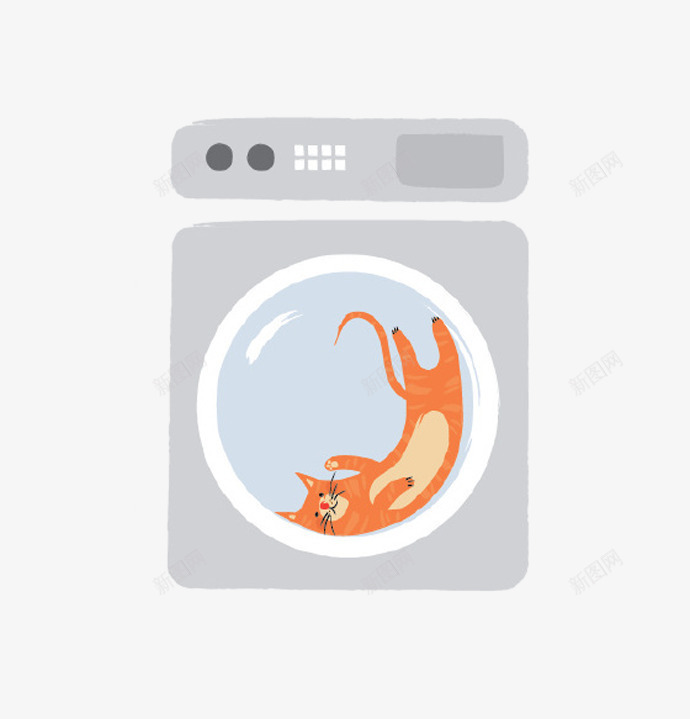 洗衣机里的猫png免抠素材_新图网 https://ixintu.com 宠物 小猫 洗衣服 洗衣机