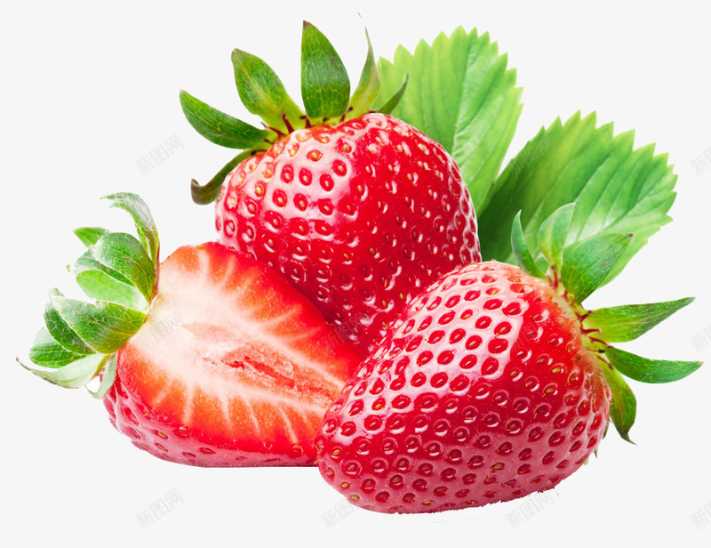 新鲜美味切面草莓png免抠素材_新图网 https://ixintu.com 切面 新鲜 美味 草莓