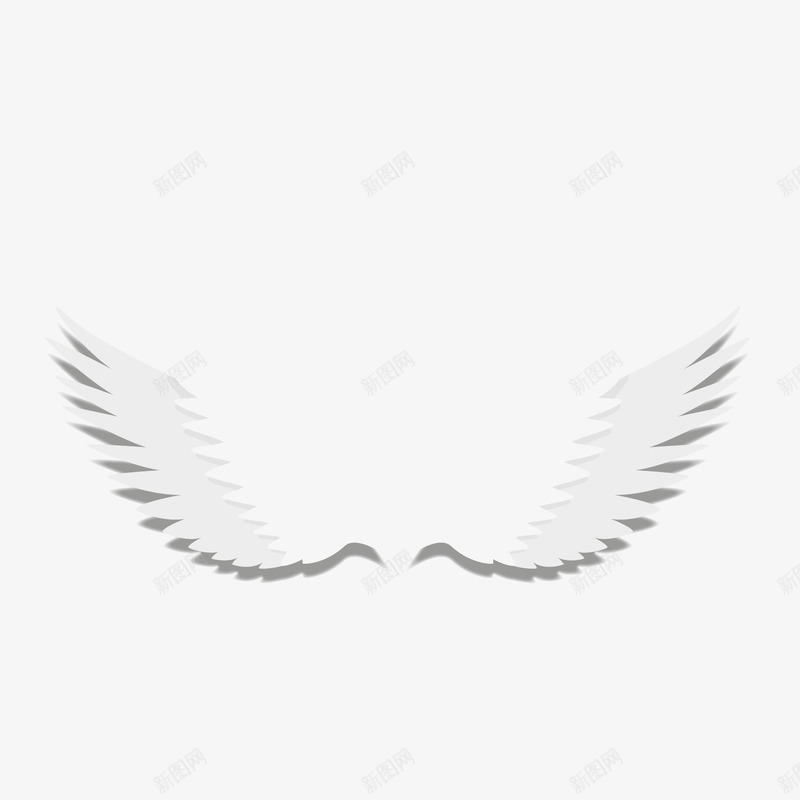 白色天使翅膀png免抠素材_新图网 https://ixintu.com 卡通翅膀 天使翅膀 白色翅膀 美丽翅膀 背景装饰