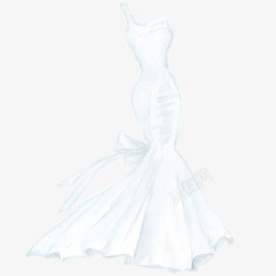 浅蓝色裙子新娘礼服高清图片