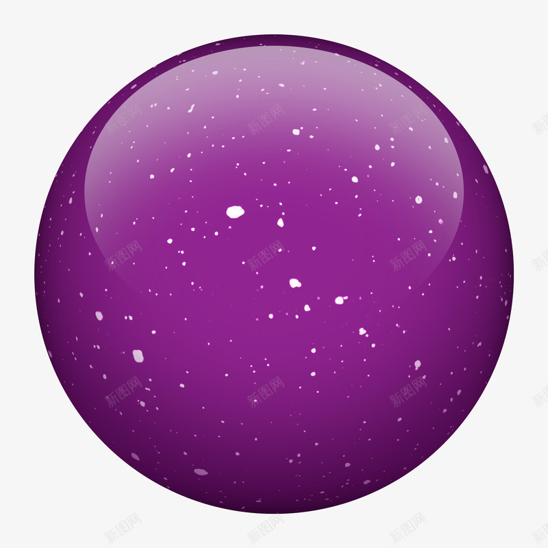 紫色带白色点的圆球png免抠素材_新图网 https://ixintu.com 圆球 白点 白色 紫色