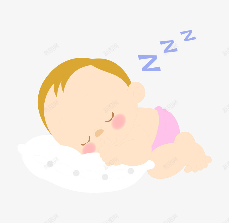 睡觉的小宝宝手绘图png免抠素材_新图网 https://ixintu.com 休息 卡通 可爱的 婴儿 小宝宝 手绘图 没穿衣服 睡觉 针头