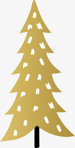 个性圣诞树素材图片金色圣诞树装饰高清图片