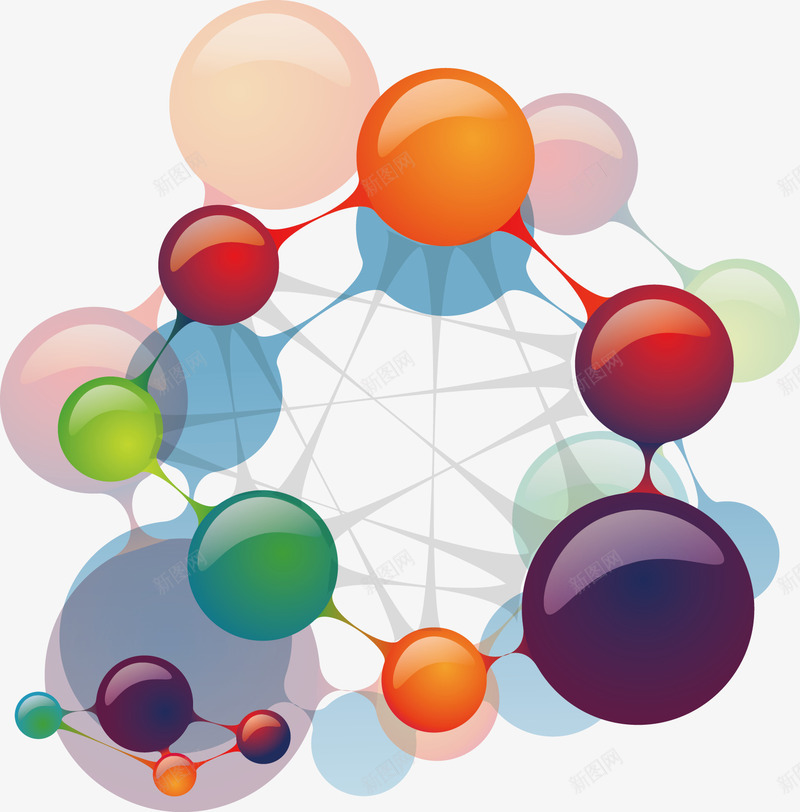几何圆形结构图表png免抠素材_新图网 https://ixintu.com PPT 几何 圆球 彩色 结构图