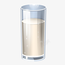 牛奶玻璃杯子矢量图素材
