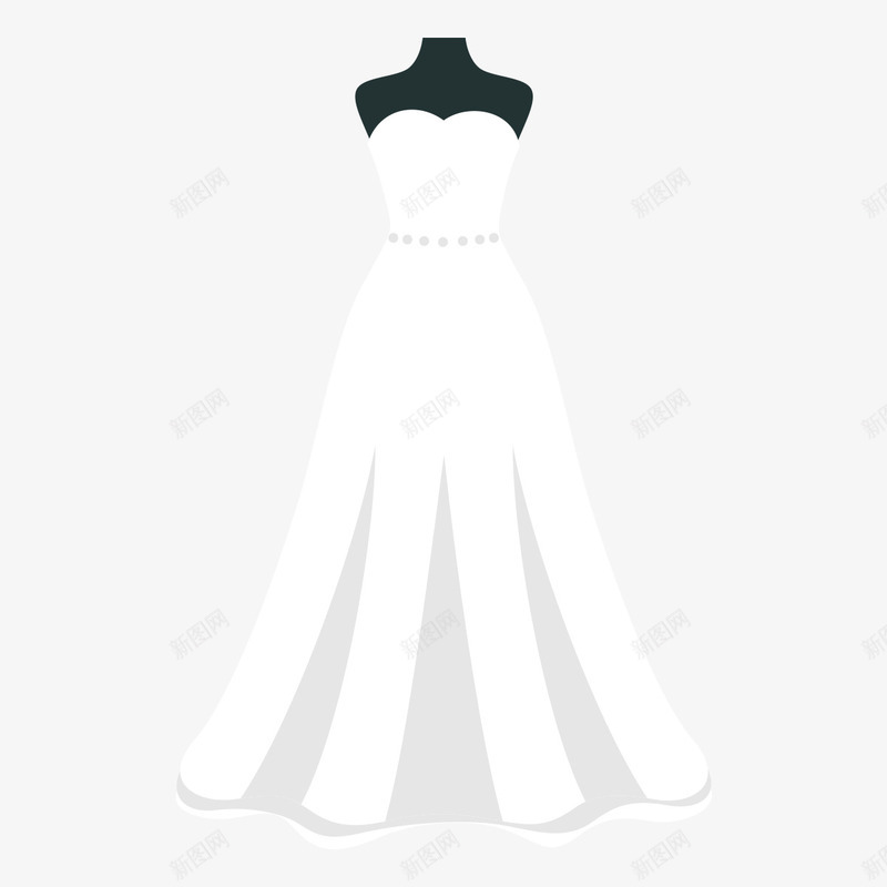 洁白的婚纱png免抠素材_新图网 https://ixintu.com png图形 png装饰 婚纱 白色 衣服 装饰 裙子