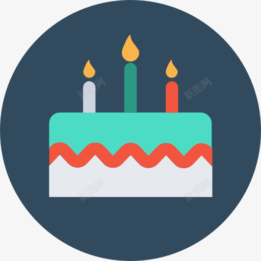 生日蛋糕图标png_新图网 https://ixintu.com 生日蛋糕 蛋糕 蜡烛 面包 食品 食品和餐厅