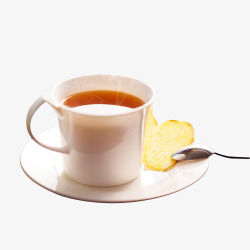 玻璃杯装姜母茶黄色颜色姜母茶高清图片