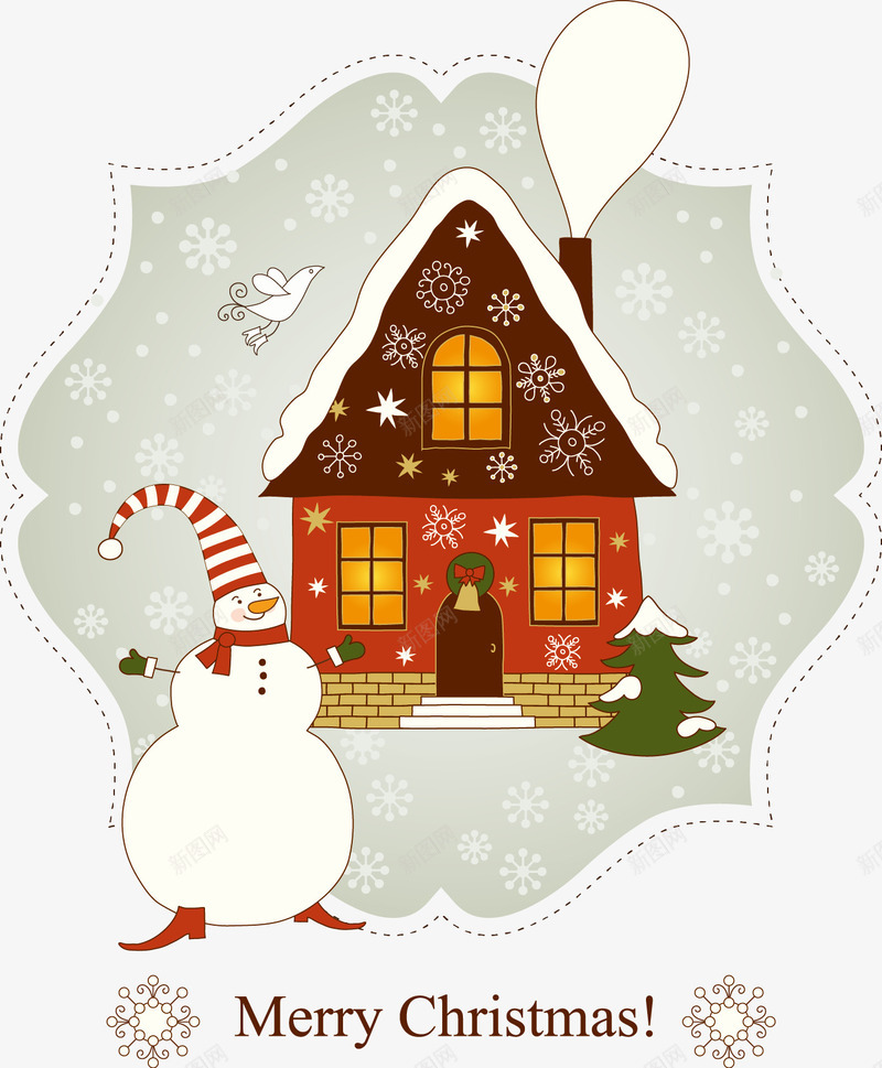 冬天来了可爱的雪人来了png免抠素材_新图网 https://ixintu.com 下雪 冬天 卡通 圣诞节 白色