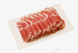 方形岩石背景图片新鲜羊肉片高清图片