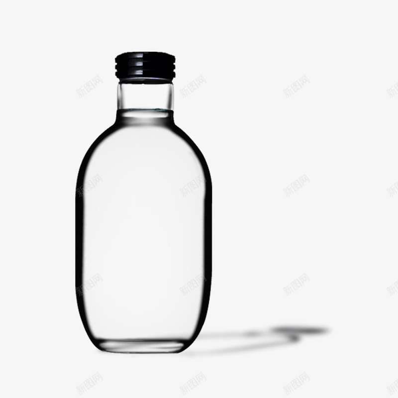 透明玻璃瓶子png免抠素材_新图网 https://ixintu.com 容器 玻璃 瓶子 透明