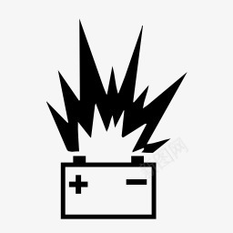 象形图电池爆炸symbolsicons图标png_新图网 https://ixintu.com 0029 aem battery explosion pictograms 爆炸 电池 象形图