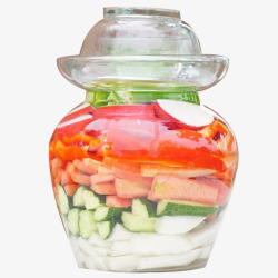 玻璃泡菜坛素材