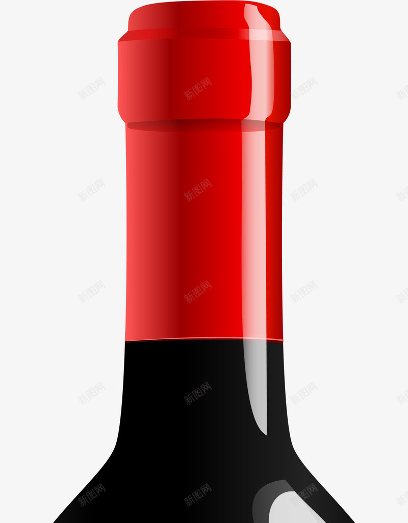 红色简约酒瓶png免抠素材_新图网 https://ixintu.com 红色酒瓶 红酒 美酒 葡萄酒 装饰图案 酒庄 餐饮