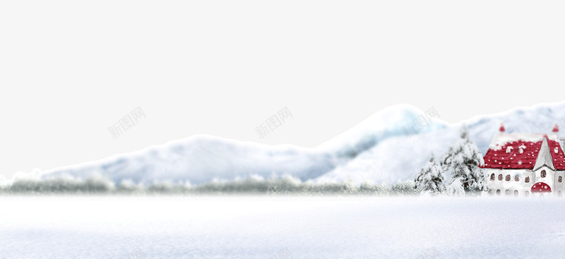 下雪的房子png免抠素材_新图网 https://ixintu.com 下雪 圣诞节 房子 白色