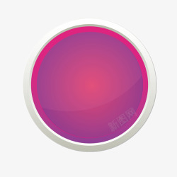 紫色圆形立体按钮咨询素材