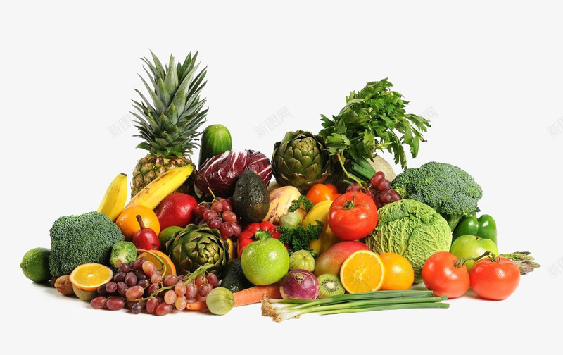 蔬菜水果大杂烩png免抠素材_新图网 https://ixintu.com 健康 新鲜 水果 绿色健康