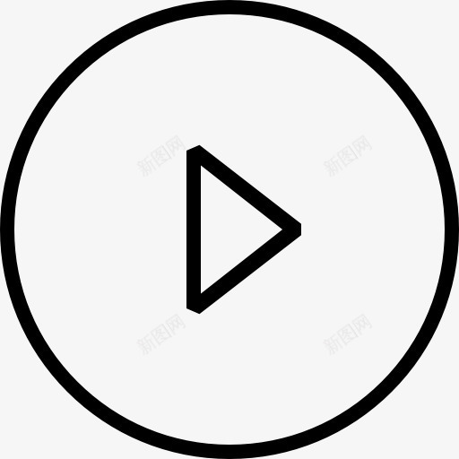 播放按钮图标png_新图网 https://ixintu.com 多媒体 多媒体选项 暂无视频ico 电影 视频播放器 音乐播放器的播放按钮