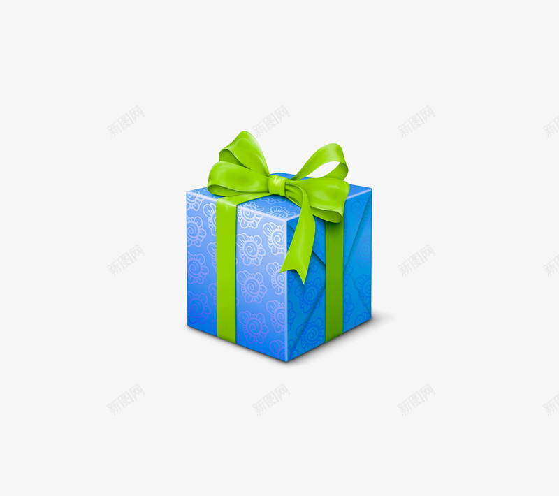 蓝色礼品生日礼物图标png_新图网 https://ixintu.com PNG图标 生日礼物 礼品 蓝色