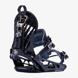 黑色炫酷机械滑雪鞋素材