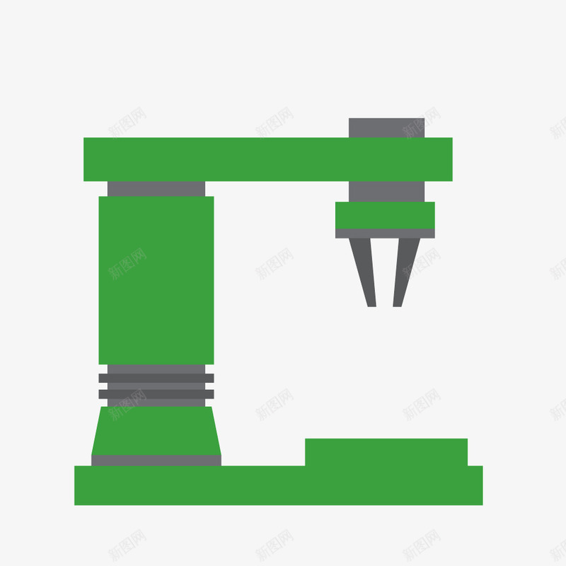 机械手单件作业矢量图ai免抠素材_新图网 https://ixintu.com 卡通 工程维修 机械手 矢量图