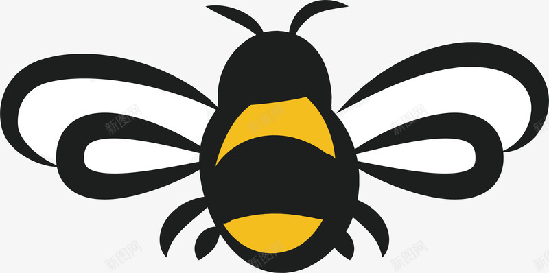 卡通小蜜蜂png免抠素材_新图网 https://ixintu.com 动物 卡通动物 小蜜蜂设计 翅膀飞翔 酿蜜 飞行 黄色