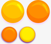 黄色橙色圆球素材