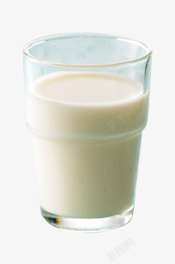 白色玻璃牛奶杯子素材