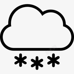 山楂天气填写云雪花天气符号图标高清图片