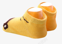 松紧童袜黄色儿童棉袜高清图片