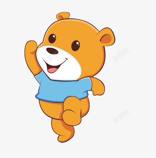 快乐的小熊png免抠素材_新图网 https://ixintu.com 棕色的绒毛 爱笑的小熊 穿衣服的小熊 萌萌的小熊