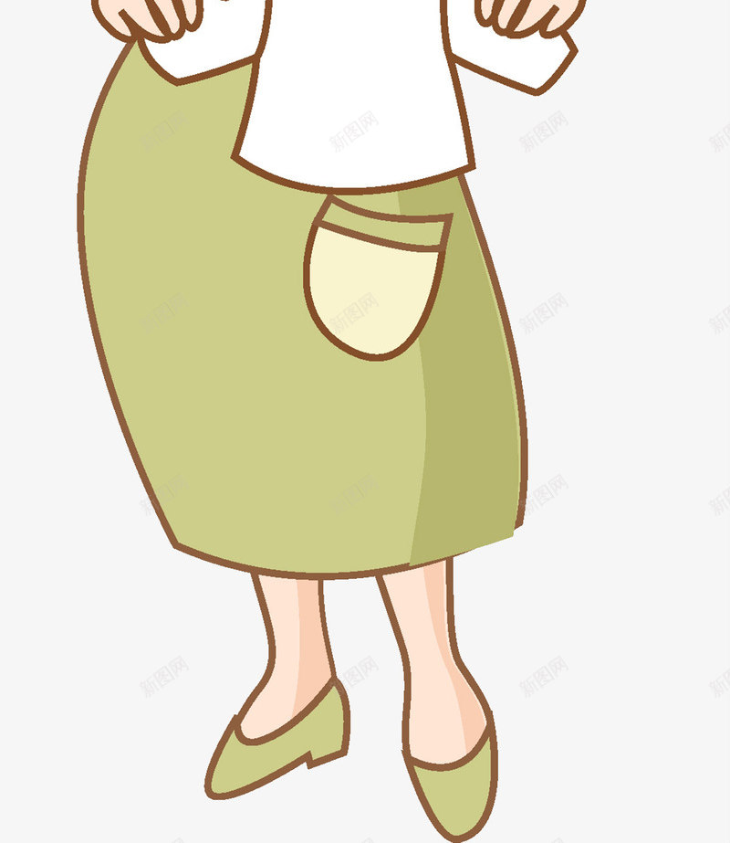 拿着衣服的女人卡通图png免抠素材_新图网 https://ixintu.com 卡通 大笑的 女人 小衣服 手绘 母亲 粉色 高兴地