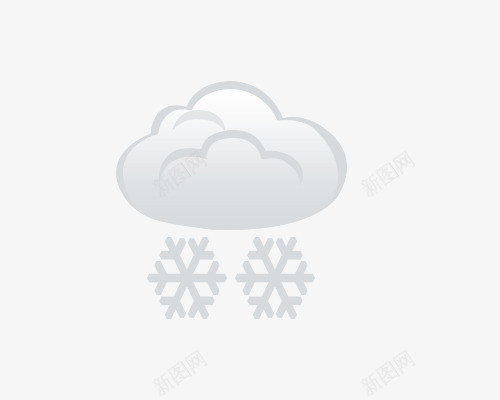 下雪天气图标psd_新图网 https://ixintu.com 下雪 图标 天气 灰白