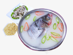 新鲜鱼汤摄影素材