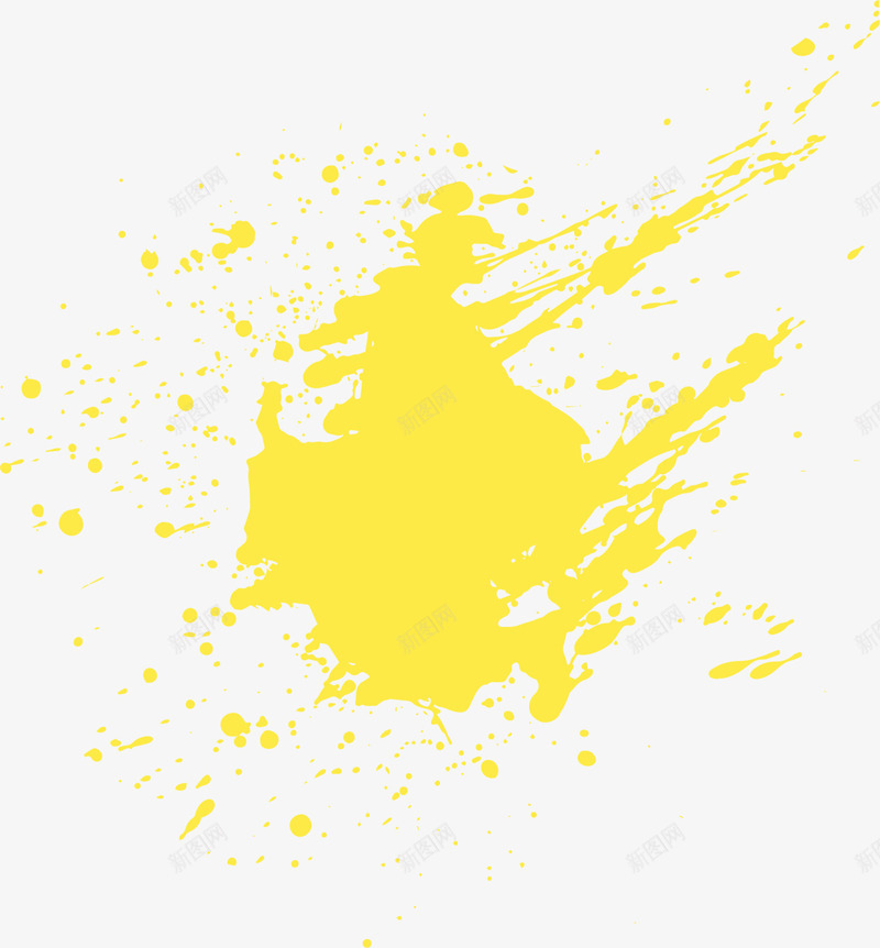 黄色斑斓花纹png免抠素材_新图网 https://ixintu.com 墨迹 斑斓图案 水墨 水彩 边框纹理 黄色花纹