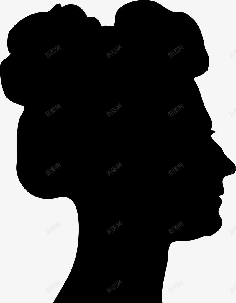 漂亮的女人图矢量图图标ai_新图网 https://ixintu.com 五官 人 卡通 口鼻 头 头部 头部剪影 矢量图 角色 身体 轮廓 面孔剪影