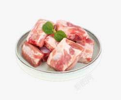 新鲜冻肉冰冻猪肋骨高清图片