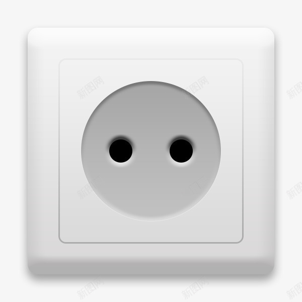 插座按钮png免抠素材_新图网 https://ixintu.com 平面 按钮 插座 矢量插座 矢量插座按钮