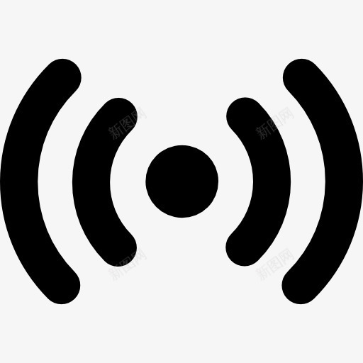 信号接收按钮图标png_新图网 https://ixintu.com 传输 信号 天线 工具 接口 接收