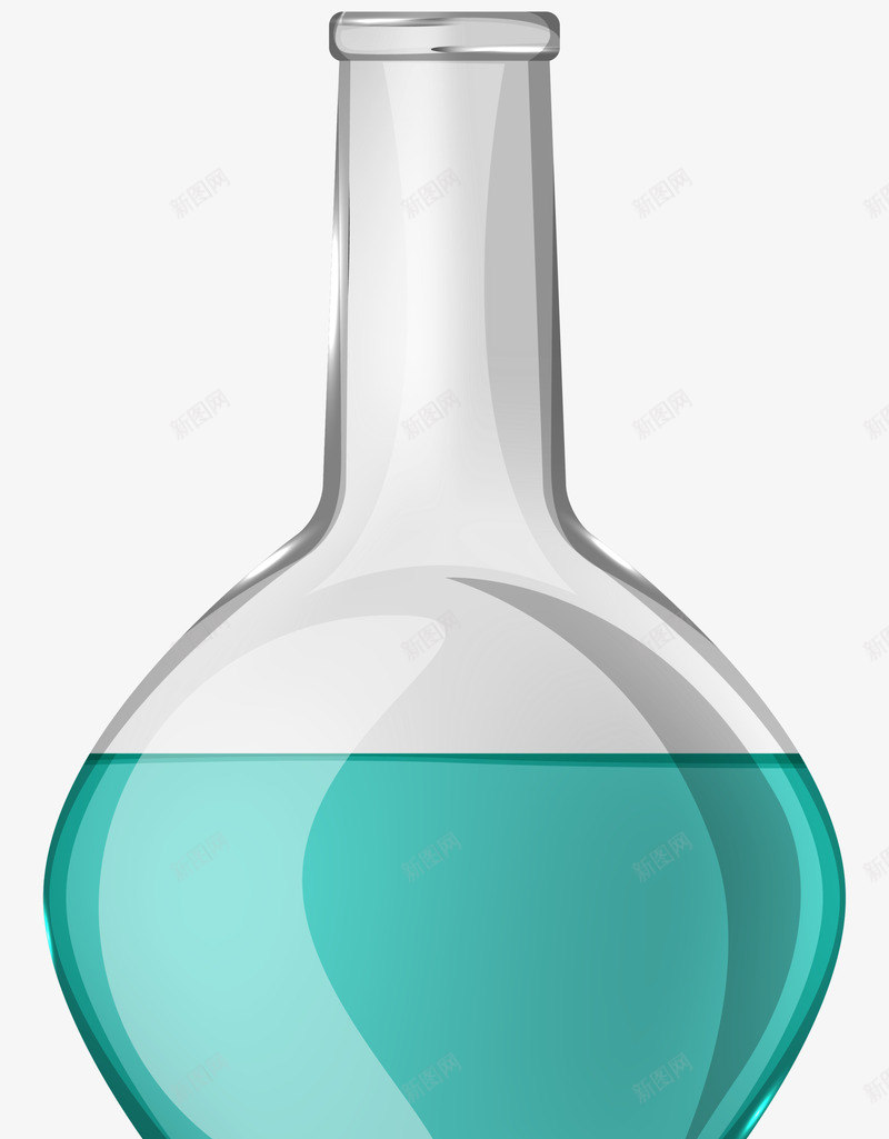 绿色简约玻璃瓶png免抠素材_新图网 https://ixintu.com 图案 水瓶 玻璃瓶 简约 绿色 装饰图案 试管