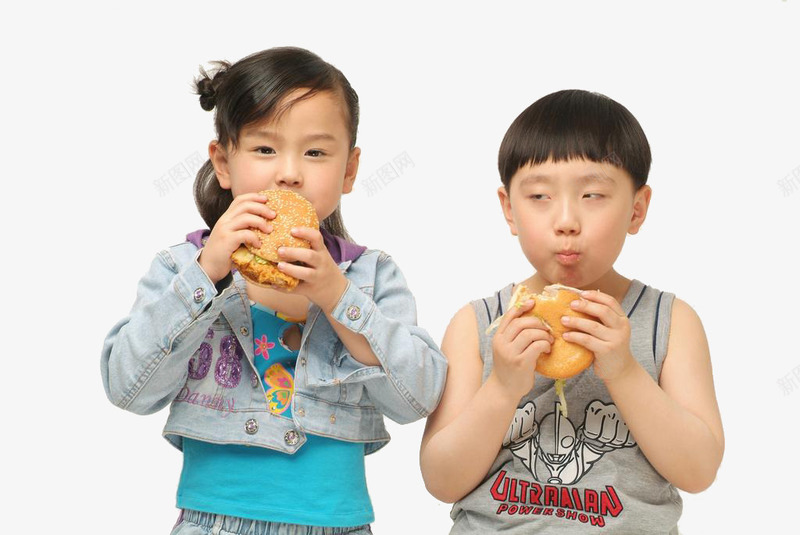 吃面包的两个孩子png免抠素材_新图网 https://ixintu.com 孩子 宝宝 宝宝吃饭 面包 食物