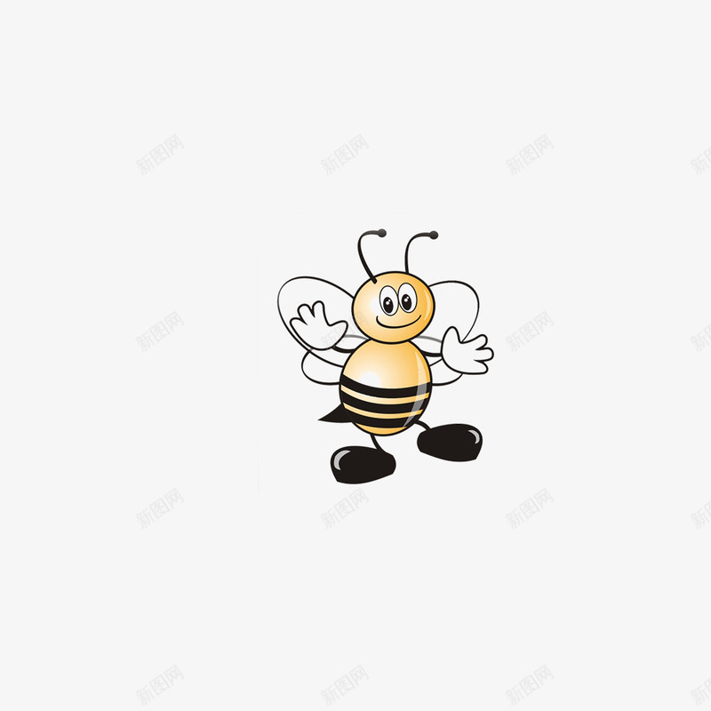 可爱小蜜蜂png免抠素材_新图网 https://ixintu.com PNG图形 卡通 翅膀 蜜蜂 装饰 黄色